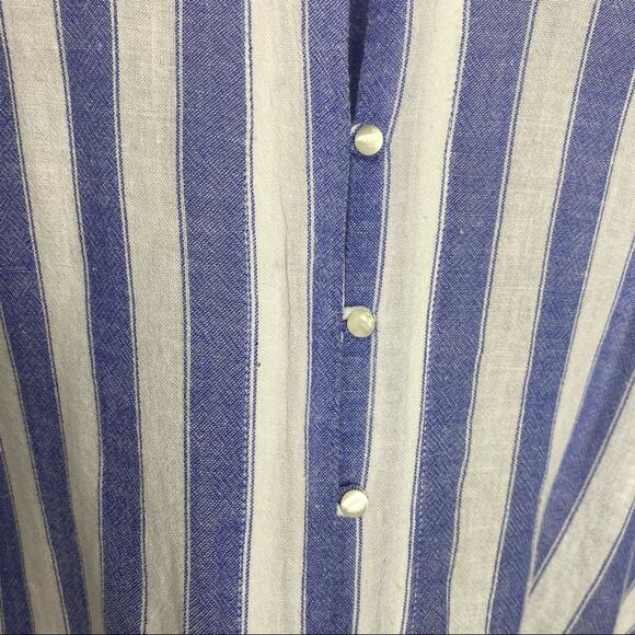 Rails Thea Button Down Top Tie Up in Pacifica Stripe Lage - Picture 8 of 10